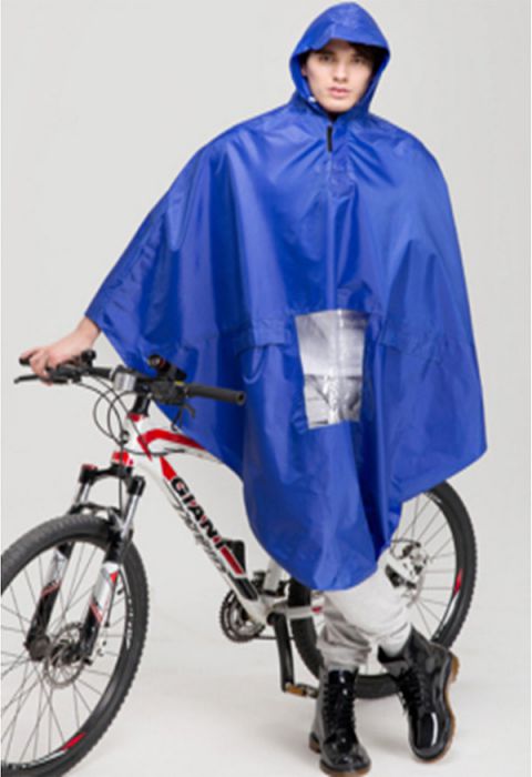 Raincoat - Poncho, Double, Navy Blue