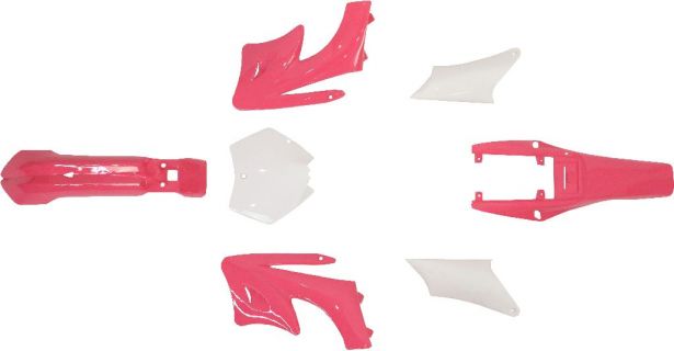Plastic Set - Mini Dirt Bike, Pink (7 pcs)
