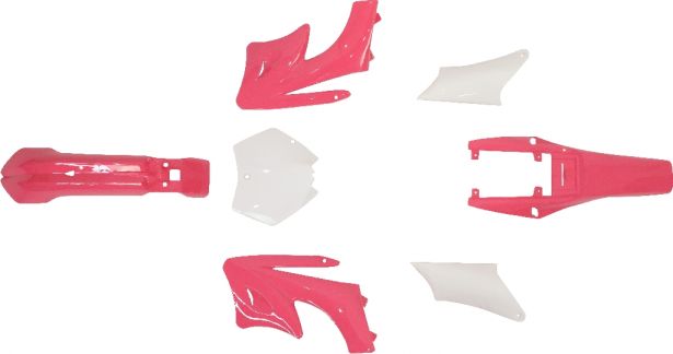 Plastic Set - Mini Dirt Bike, Pink (7 pcs)