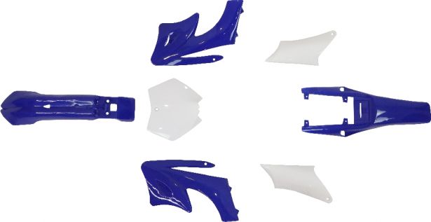 Plastic Set - Mini Dirt Bike, Blue (7 pcs)