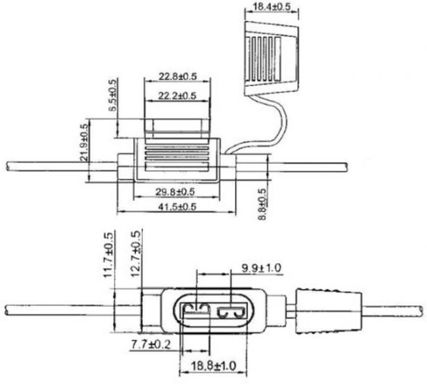 Fuse Holder - In Line, ATO, 40A