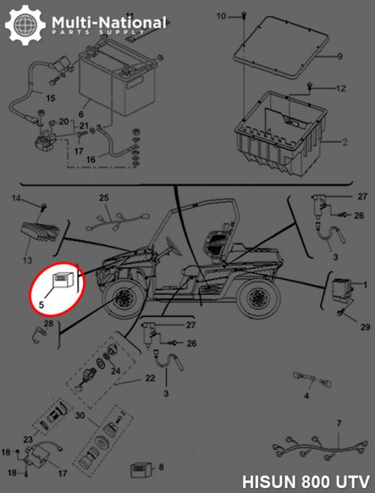 Fan Controller - ATV/UTV, Hisun, 800cc