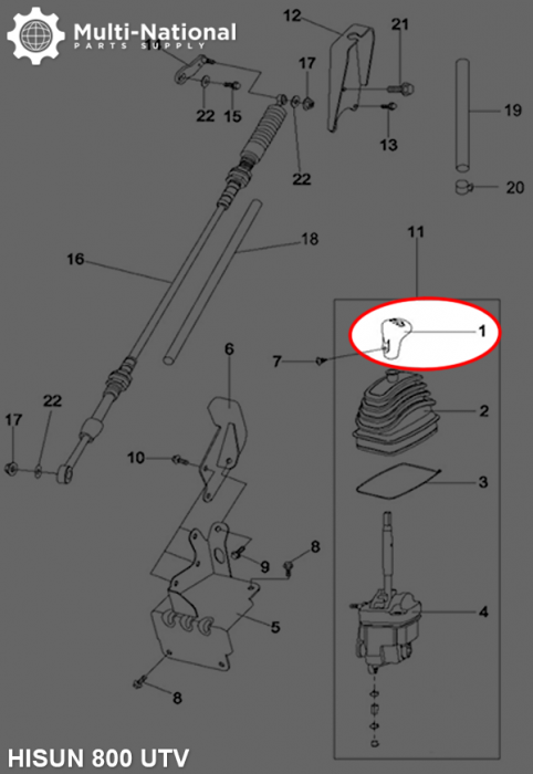 Shift Knob - 800cc, UTV, Hisun