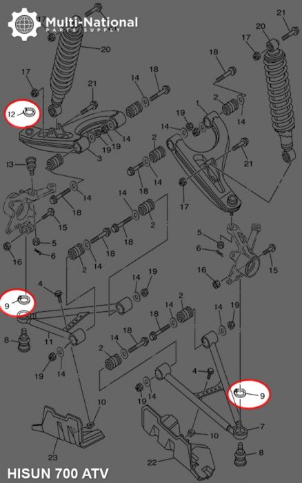 Snap Ring - Circlip, Hisun, ATV/UTV, 400-800cc