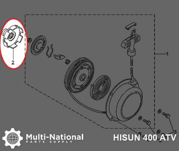 Starter Pawl - Starter Claw, Pullstart, Hisun, 400-700cc