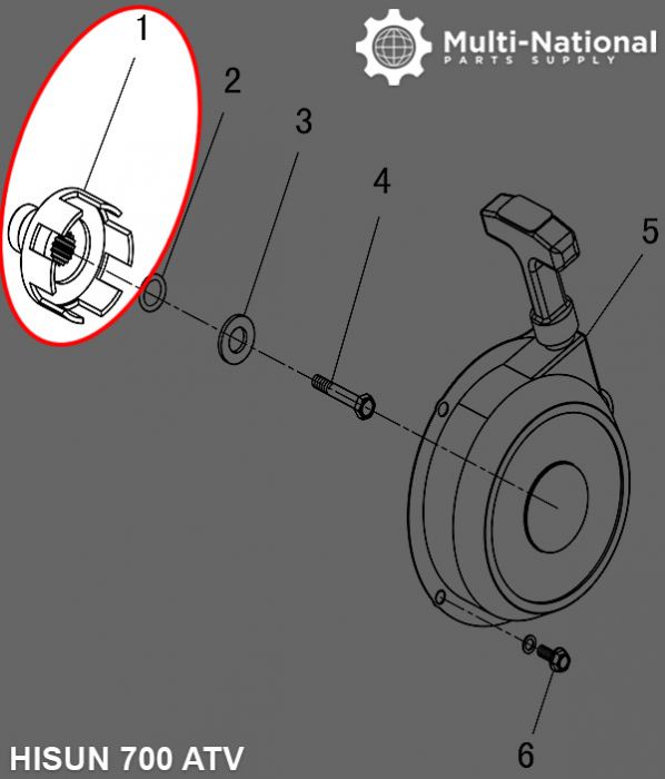 Starter Pawl - Starter Claw, Pullstart, Hisun, 400-700cc