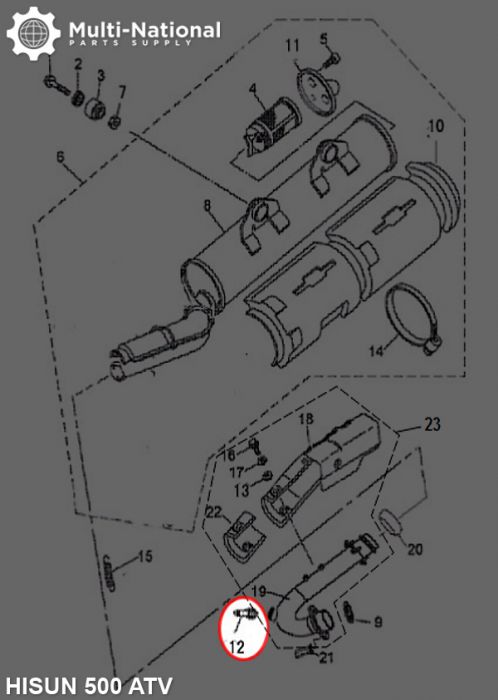 Oxygen Sensor - ATV, Hisun, 400-800cc