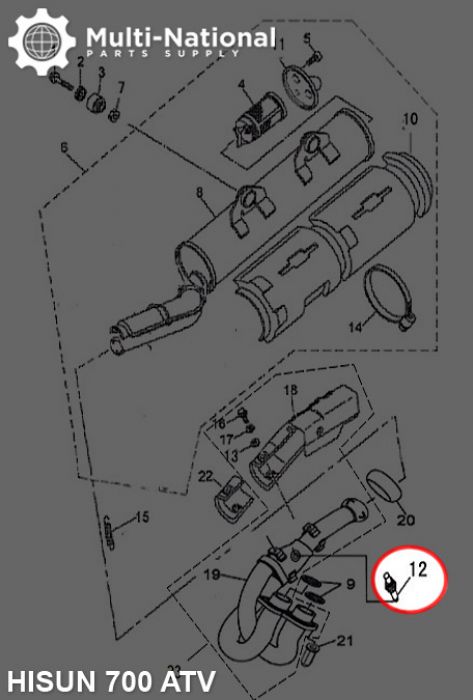 Oxygen Sensor - ATV, Hisun, 400-800cc