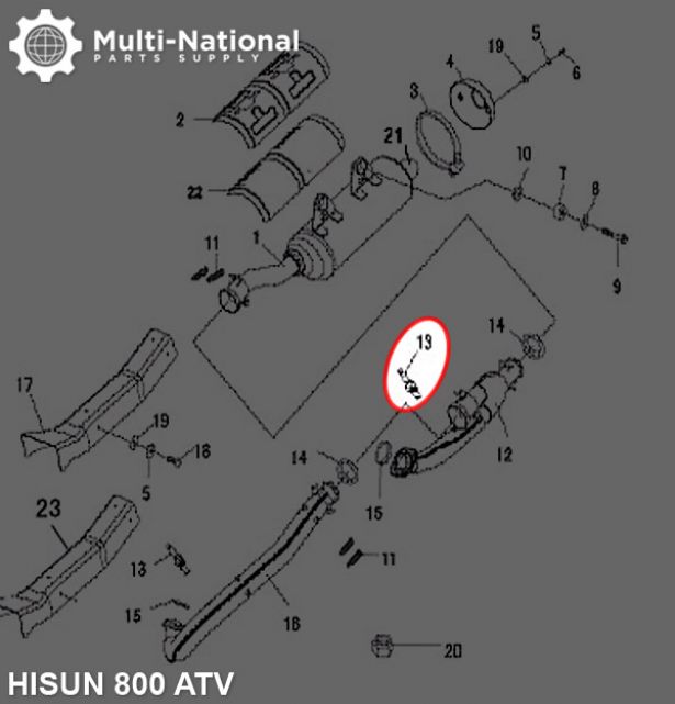 Oxygen Sensor - ATV, Hisun, 400-800cc