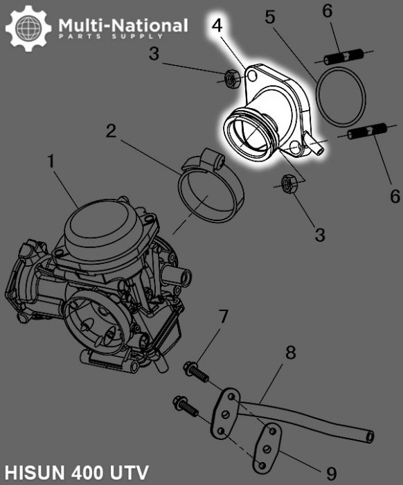 Intake - Hisun, 400-500cc, ATV/UTV