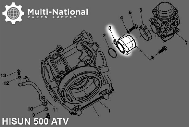 Intake - Hisun, 400-500cc, ATV/UTV