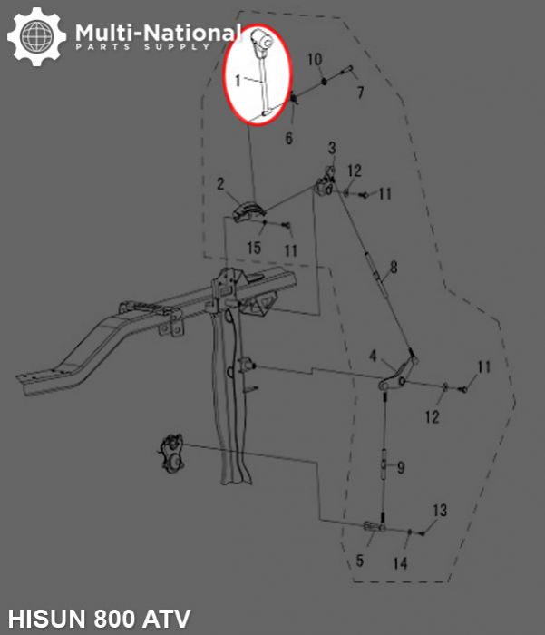 Shift Lever - ATV, Hisun, 800cc