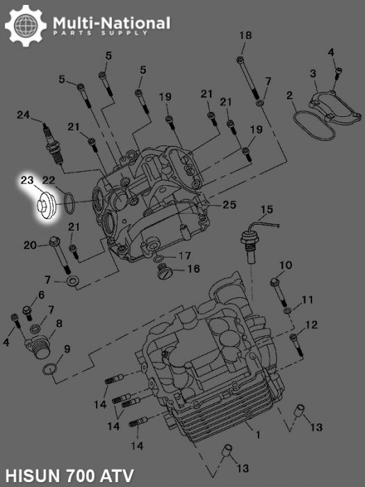 Engine Caps - ATV, Hisun, 700-800cc