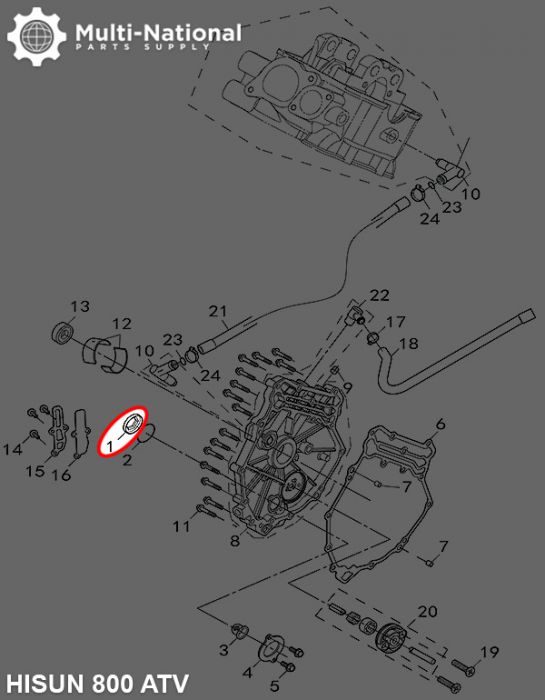 Engine Caps - ATV, Hisun, 700-800cc