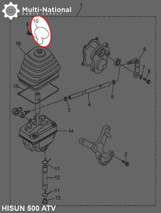 Shift Knob - ATV, Hisun, 500-700cc