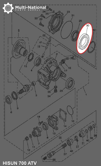 Bearing - 16017, 130x85x14, ATV, Hisun, 500-800cc (1pc)