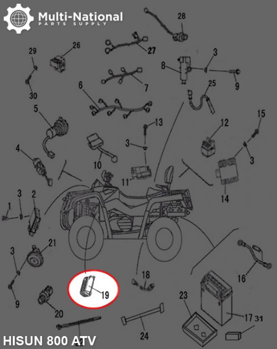 Power Steering Controller - 800cc, ATV, Hisun