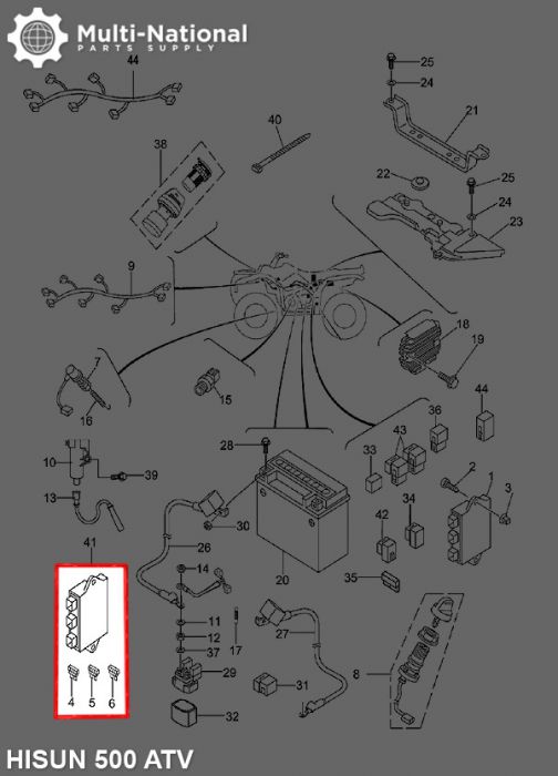 Relay Assembly - 400-800cc, Hisun, ATV/UTV