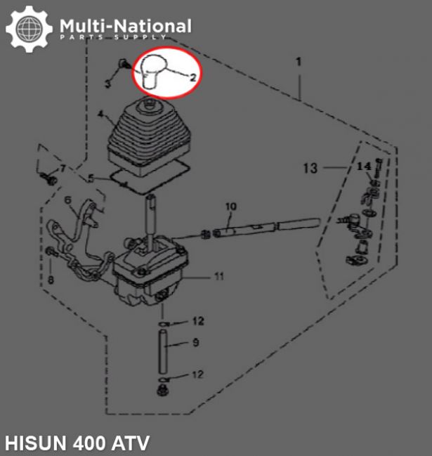 Shift Knob - 400cc, ATV, Hisun