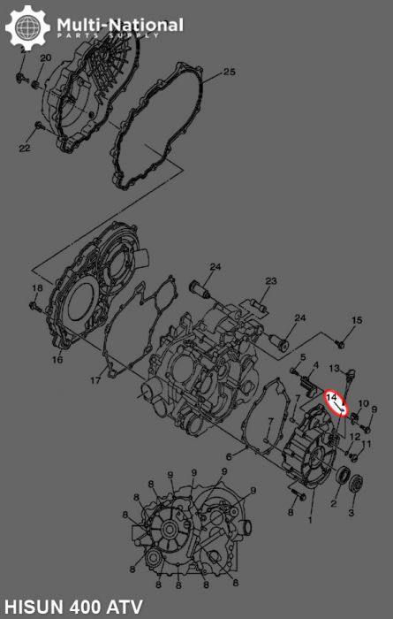 Dip Stick O-Ring - 18x2.4, Hisun, 400-800cc, ATV/UTV