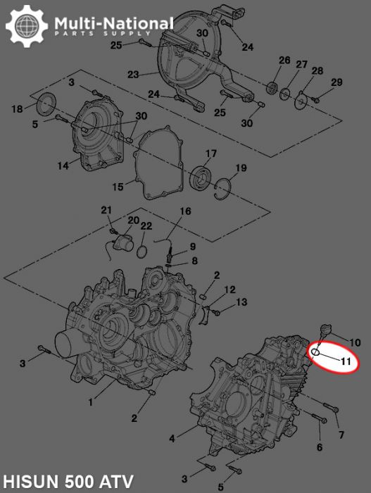 Dip Stick O-Ring - 18x2.4, Hisun, 400-800cc, ATV/UTV