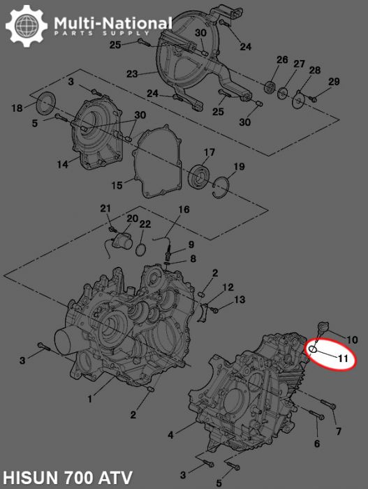 Dip Stick O-Ring - 18x2.4, Hisun, 400-800cc, ATV/UTV