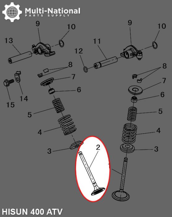 Exhaust Valve - ATV/UTV, Hisun, 400-500cc