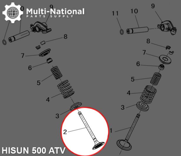 Exhaust Valve - ATV/UTV, Hisun, 400-500cc