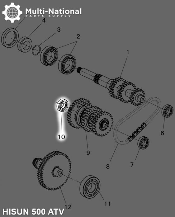 Bearing - 6203, 40x17x12, ATV, Hisun, 500-700cc  (1pc)