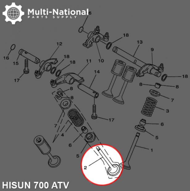 Exhaust Valve - ATV, Hisun, 700cc