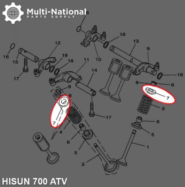 Valve Cotter Seat - ATV, Hisun, 700cc