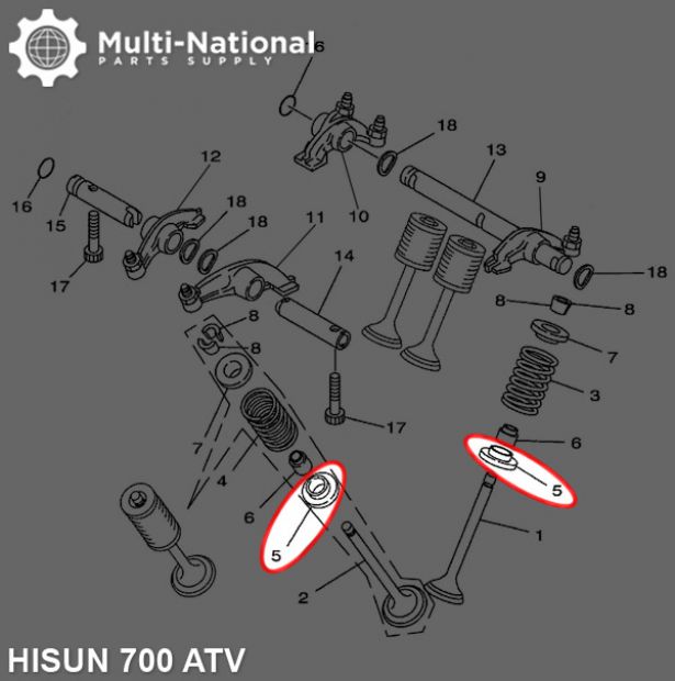 Valve Spring Plate - ATV, Hisun, 700cc