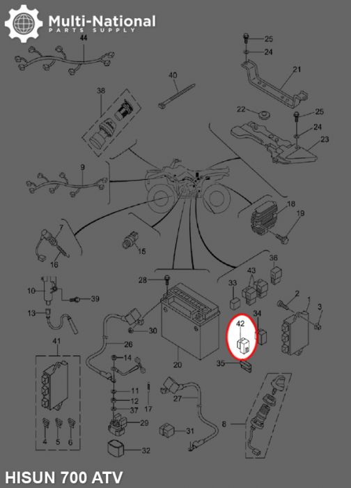 Breaker Assembly - Hisun, 400cc UTV, 500-700cc ATV