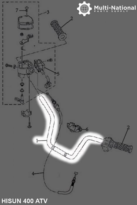 Handle Bar - ATV, Hisun, 400cc