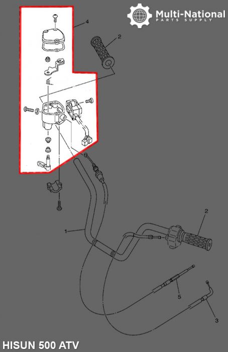 Handle Bar - ATV, Hisun, 500-700cc