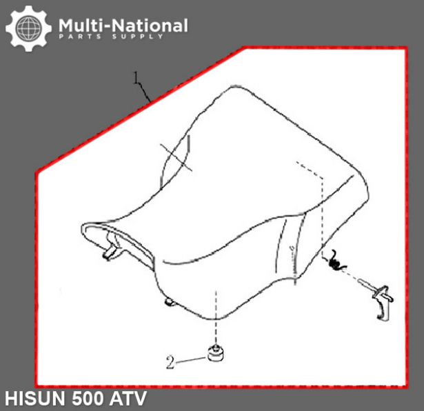 Seat - ATV, Hisun, 500-700cc
