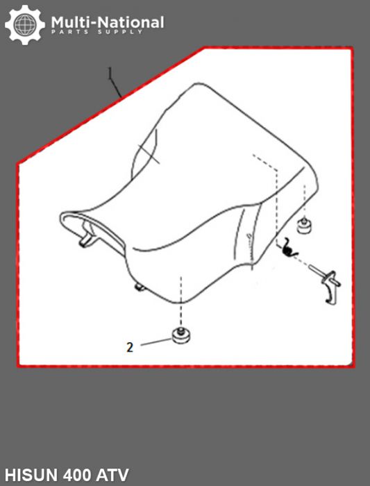 Seat - ATV, Hisun, 400cc