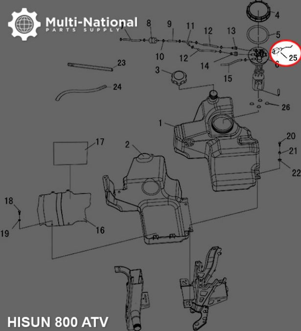 Fuel Pump Connection Wire - ATV, Hisun, 800cc