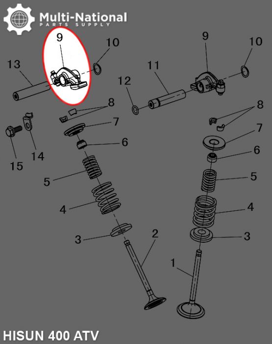 Rocker Arm - Hisun, 400cc, ATV/UTV