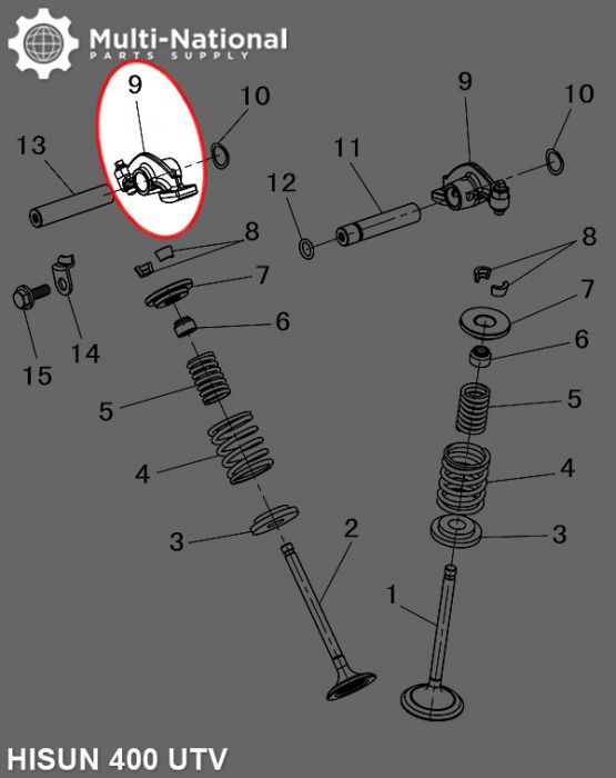 Rocker Arm - Hisun, 400cc, ATV/UTV