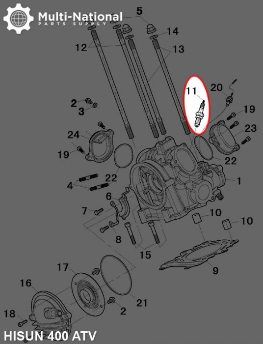 Spark Plug - Hisun, 400-500cc, ATV, UTV