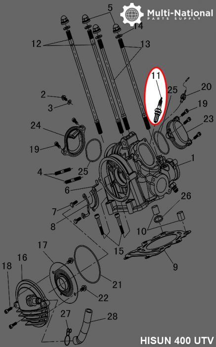 Spark Plug - Hisun, 400-500cc, ATV, UTV