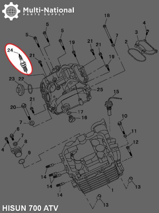 Spark Plug - Hisun, 700cc, ATV, UTV