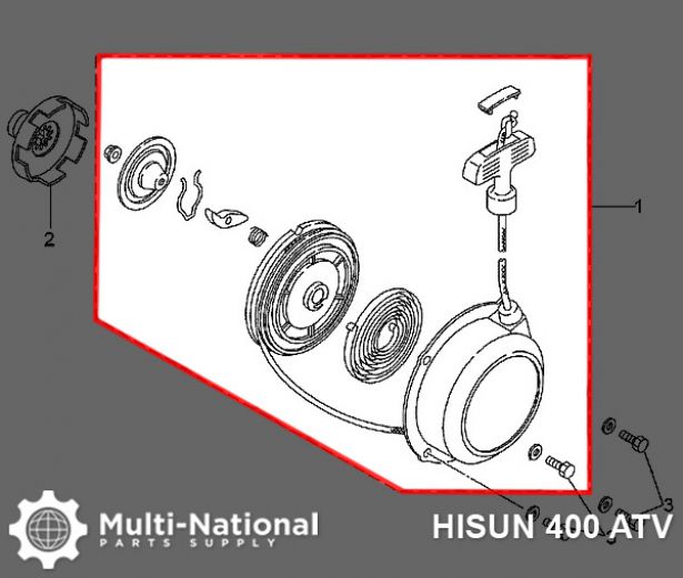 Pull Start - ATV, Hisun, 400-700cc