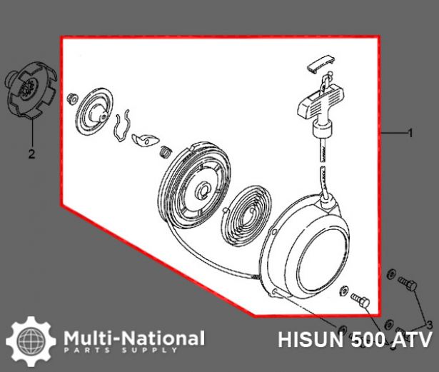 Pull Start - ATV, Hisun, 400-700cc