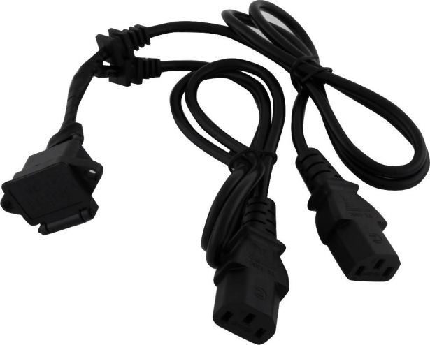 Charger Plug/Port - Electric Scooter, 3 Prong, 2 Wire