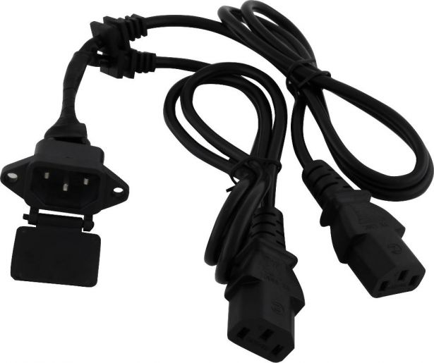 Charger Plug/Port - Electric Scooter, 3 Prong, 2 Wire