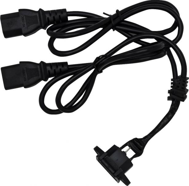 Charger Plug/Port - Electric Scooter, 3 Prong, 2 Wire