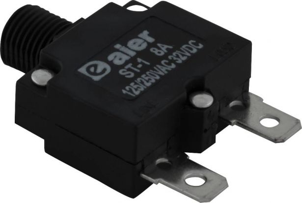 Circuit Breaker - Push Button, 8A, ST-1, 125/250VAC, 32VDC
