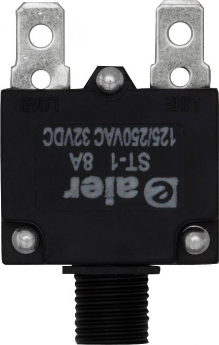 Circuit Breaker - Push Button, 8A, ST-1, 125/250VAC, 32VDC